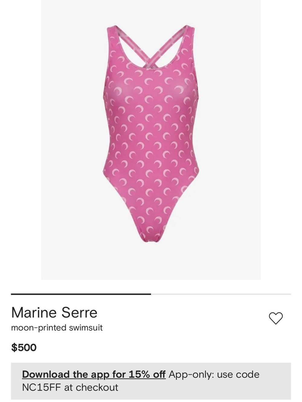 Marine Serre Women’s Pink Moon-Print One-Piece Swimsuit